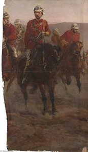 After The Battle Arrival Of Lord Wolseley And Staff At The Bridge Of Tel El Kebir At The Close Of The Action, 13 September 1882 — Elizabeth Thompson
