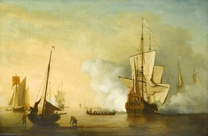 The Salute Shot — Willem Van De Velde The Younger