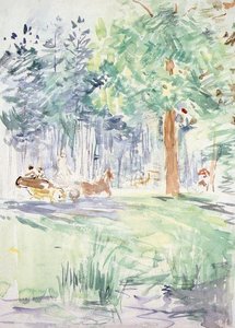 Carriage In The Bois De Boulogne — Berthe Morisot