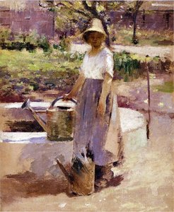 At The Fountain 1 — Theodore Robinson
