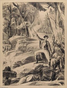 Washington at Braddock's Defeat
