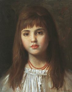Portrait Of A Young Girl — Alexei Alexeievich Harlamoff