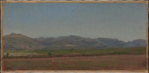 Landscape With Distant Mountains — Auguste François Bonheur