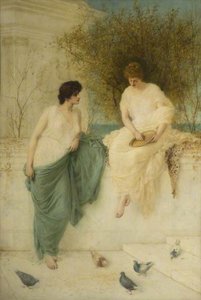 Feeding The Pigeons — Henry Thomas Schafer