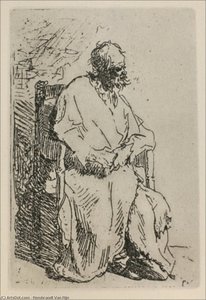 A Beggar Sitting In An Elbow Chair — Rembrandt Van Rijn, Baroque