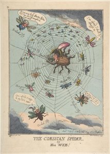 The Corsican Spider In His Web! — Thomas Rowlandson