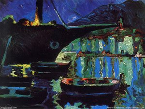 Port Of Cadaques (night) — Salvador Dalí, Post-impressionism