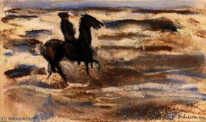 A Rider On The Beach — Max Liebermann