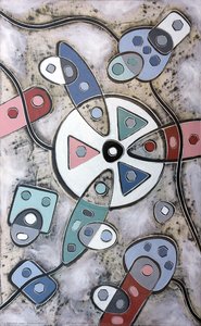 Cinema, , Oil And Oxides On Bas-relief In Plaster On Canvas (80 X 50 Cm) (2020) — Andrea Benetti