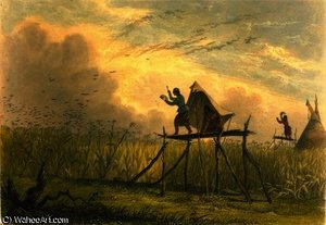 Guarding The Corn Fields — Seth Eastman