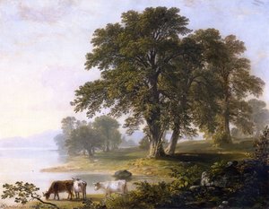 Study For Summer Afternoon (also Known As Summer Afternoon) — Asher Brown Durand, Hudson River School