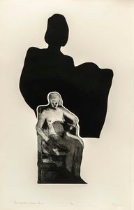 (the Artist And Model, Portfolio) The Model, Her Shadow And Mine — Michael Mazur