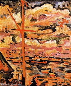 The Port Of Amberes 2 — Georges Braque, Cubist Analytical
