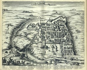 Map Of Jerusalem — Olfert Dapper, Baroque