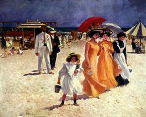 Escena En La Playa — Cecilio Pla Y Gallardo