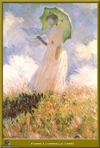 Femme A L_ombrelle — Claude Monet, Impressionistic Landscape