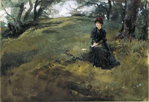 Young Woman In The Woods — Edwin Austin Abbey