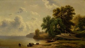 Landscape With Campsite — Robert Seldon Duncanson