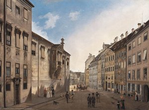 Residenzstrasse Looking Towards Max-joseph-platz In 1826 — Domenico Quaglio