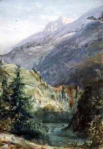On The Road Of Sepey, Switzerland — John William Inchbold