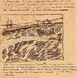 Enclosed Field With Ploughman — Vincent Willem Van Gogh