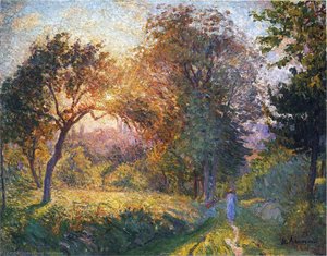 Girls In The Forest At Sunset — Henri Lebasque, Impressionism