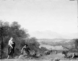 Pater Und Tiere — Cornelis Van Poelenburgh