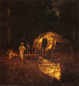 The Canoe Builders — Ralph Albert Blakelock