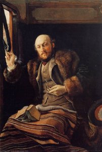 Gentleman In A Railway Carriage — Jacques Joseph Tissot, Impressionism