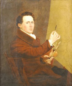 Self-portrait In Front Of The Easel — Heinrich Ludwig Petersen