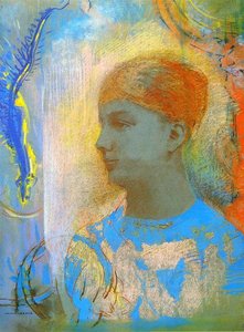 Young Girl Facing Left — Odilon Redon