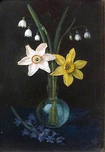 Four Natives Of Ancient Britain, Daffodils, Narcissi, Lily Of The Valley And Bluebells — Alfred Balding