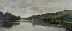 River Landscape — Charles-françois Daubigny, Plein-air Painting