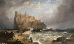 The Castle Of Ischia From The Mole, Italy — Clarkson Frederick Stanfield