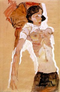 Semi-nude Girl, Reclining1911 — Egon Schiele