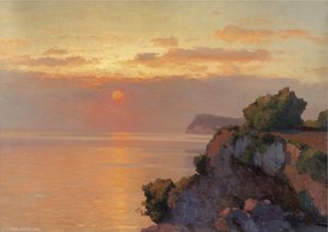 Sunset Over The Sea — Aleksei Vasilievich Hanzen