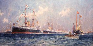 Queen Victoria's Diamond Jubilee Review At Spithead — Charles Edward Dixon