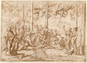 Apollo And The Muses On Mount Parnassus — Nicolas Poussin