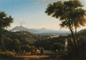 View Of Naples From Capodimonte — Alexandre-hyacinthe Dunouy, Romanticism