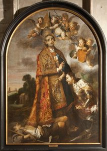 St Rumbold Blesses St Libertus — Jan Cossiers