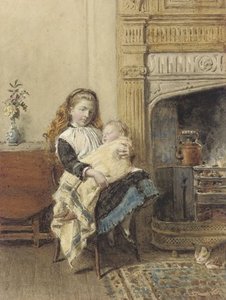 Minding Baby — George Goodwin Kilburne