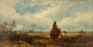 Landscape With Man On A Horse — David Cox The Elder, Romanticism
