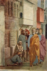 St Peter Healing The Sick With His Shadow — Masaccio