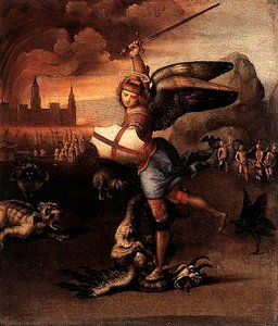St Michael And The Dragon — Raphael, Mannerism