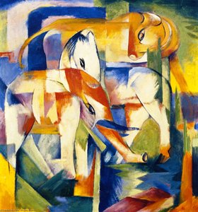Elephant, Horse, Cattle — Franz Marc, Expressionism