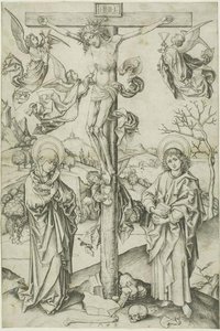 The Crucifixion With Four Angels — Martin Schongauer