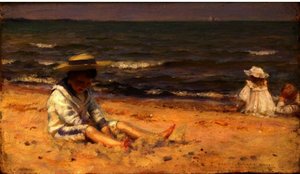 On The Beach, Lake Erie — Charles Courtney Curran