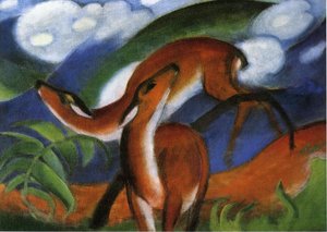The Red Deer — Franz Marc