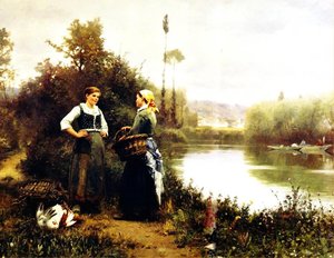 On The Way To Market — Daniel Ridgway Knight