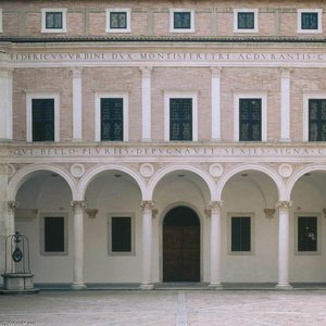Courtyard (detail) — Luciano Laurana, Renaissance Architecture